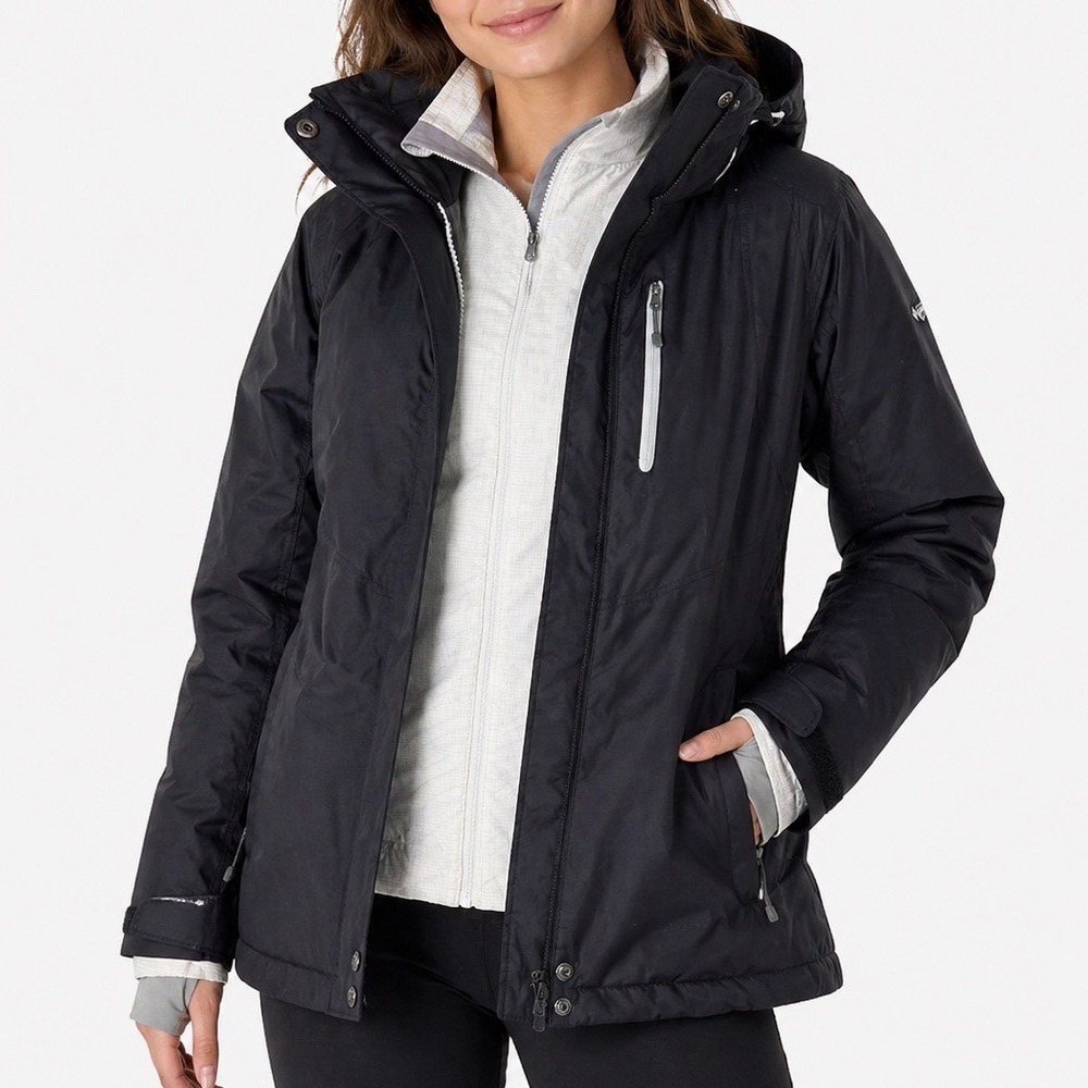 Columbia Whirlibird Interchange Jacket Womens Medium 3-in-1 Omni-Heat Black